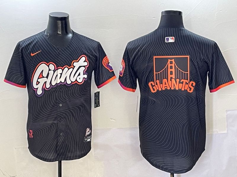 Men San Francisco Giants Blank Black Second generation Joint Name Nike 2025 MLB Jersey style 17